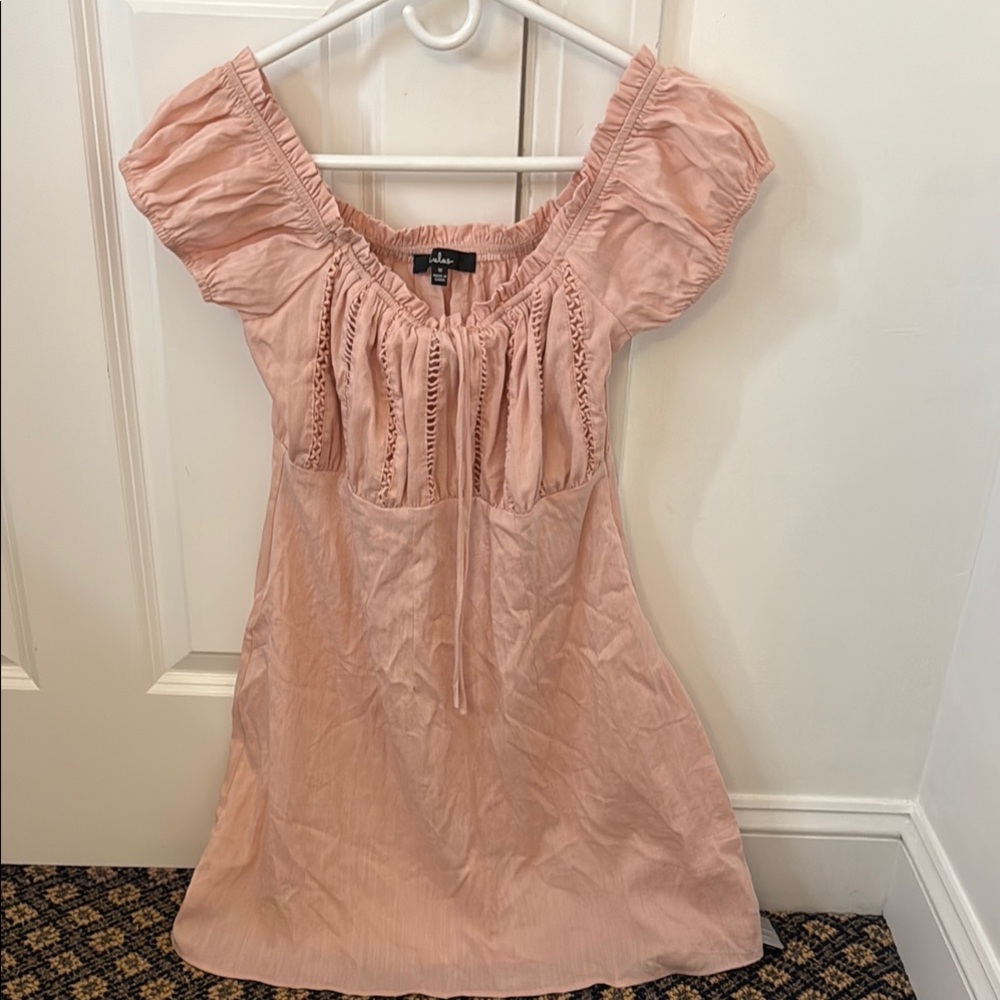 Pink Puff Sleeve lulus Dress